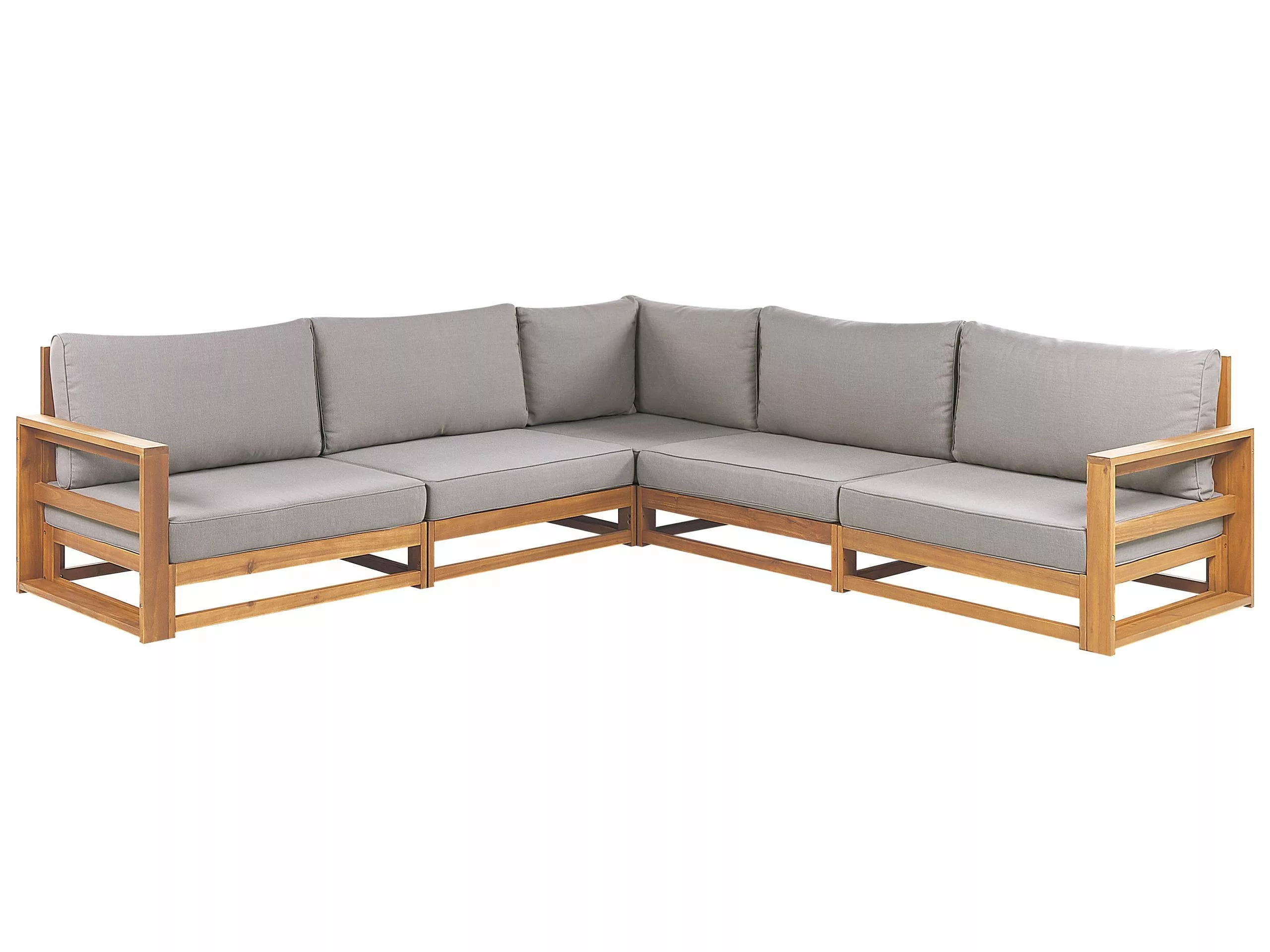 Beliani 5-istuttava Ulkokulmasohvaryhmä Akasiapuu Vaalea Puu TIMOR II 5 Beliani 5-istuttava Ulkokulmasohvaryhmä Akasiapuu Vaalea Puu TIMOR II - Image 5