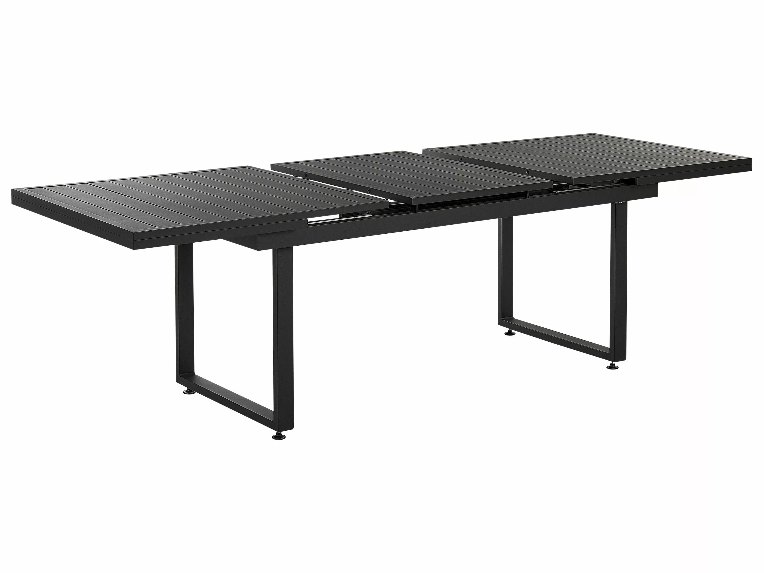 Beliani 8-istuttava Ulkoruokailuryhmä Alumiini Musta/harmaa VALCANETTO/BUSSETO - Image 8