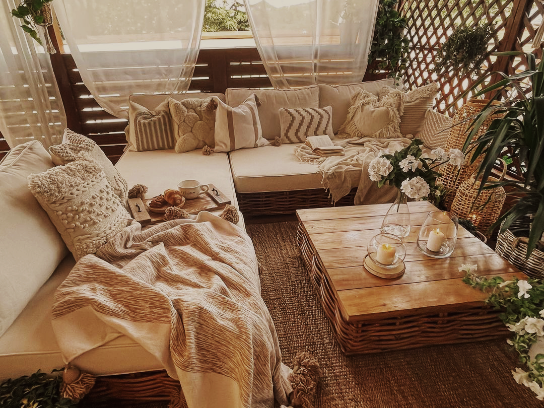 Beliani 4-istuttava Ulkosohvaryhmä Rottinki Oikeak. Luonnonväri VARALLO - Image 3