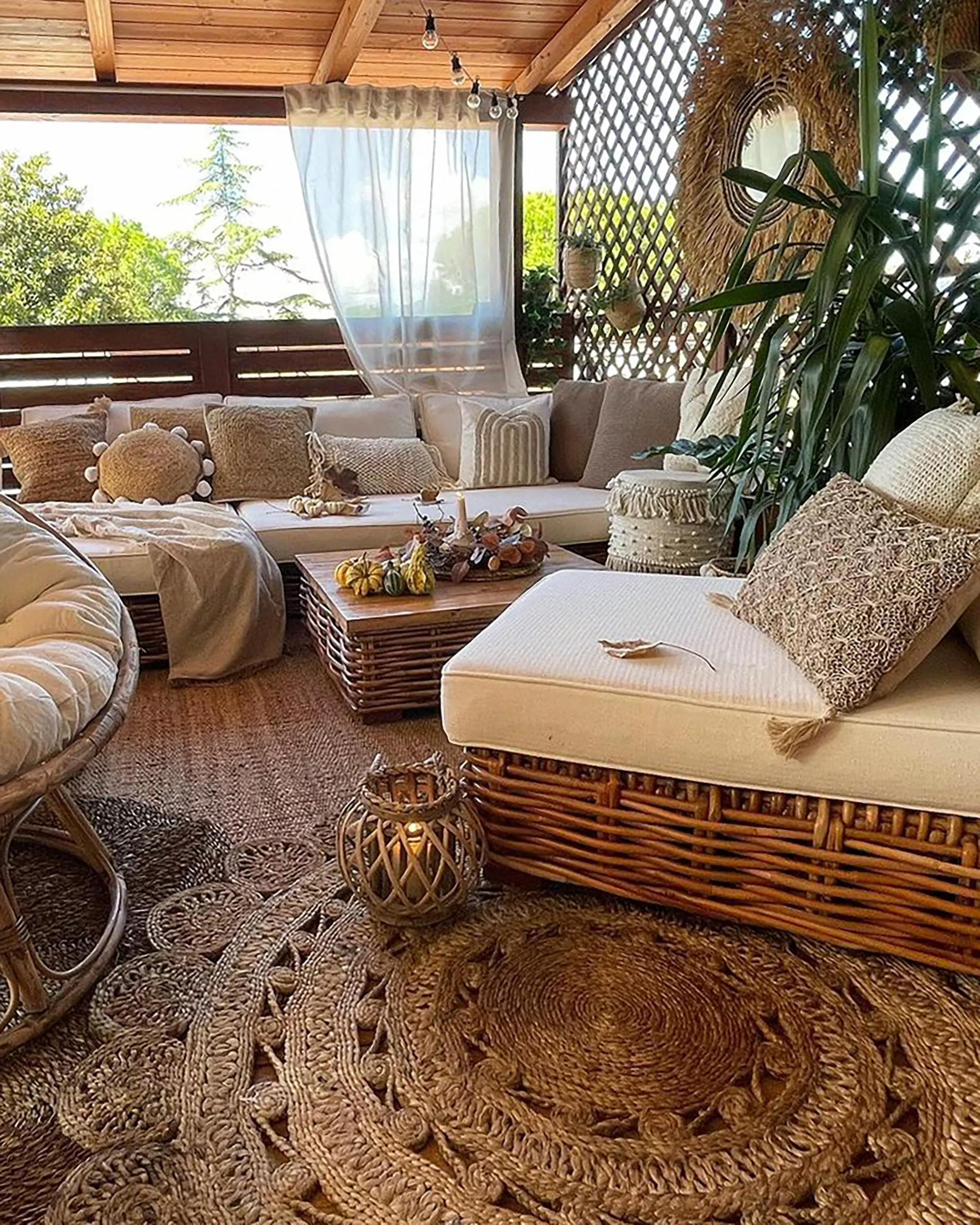 Beliani 4-istuttava Ulkosohvaryhmä Rottinki Oikeak. Luonnonväri VARALLO - Image 4