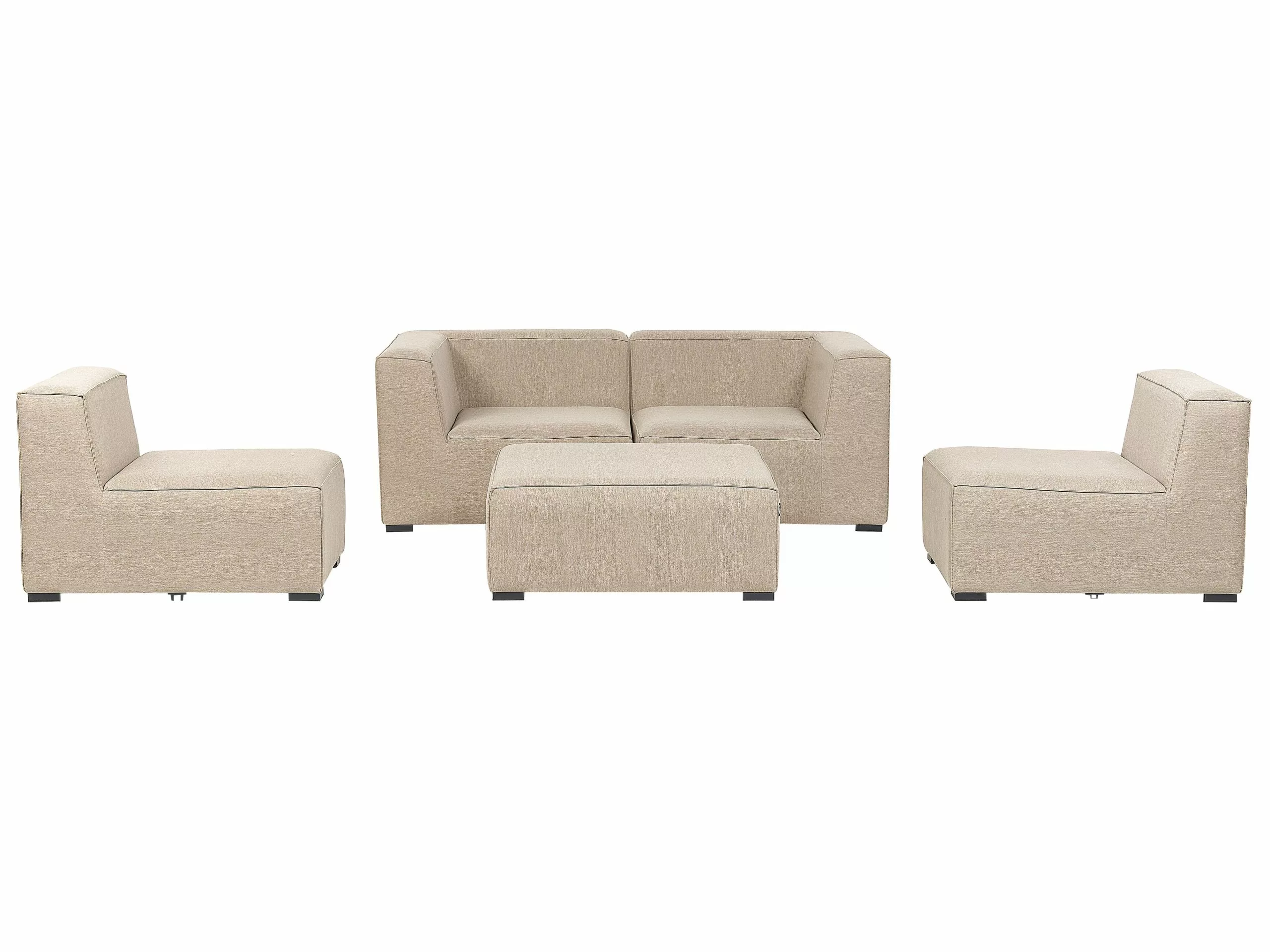 Beliani 4-istuttava Ulkosohvaryhmä Beige AREZZO 5 Beliani 4-istuttava Ulkosohvaryhmä Beige AREZZO - Image 5