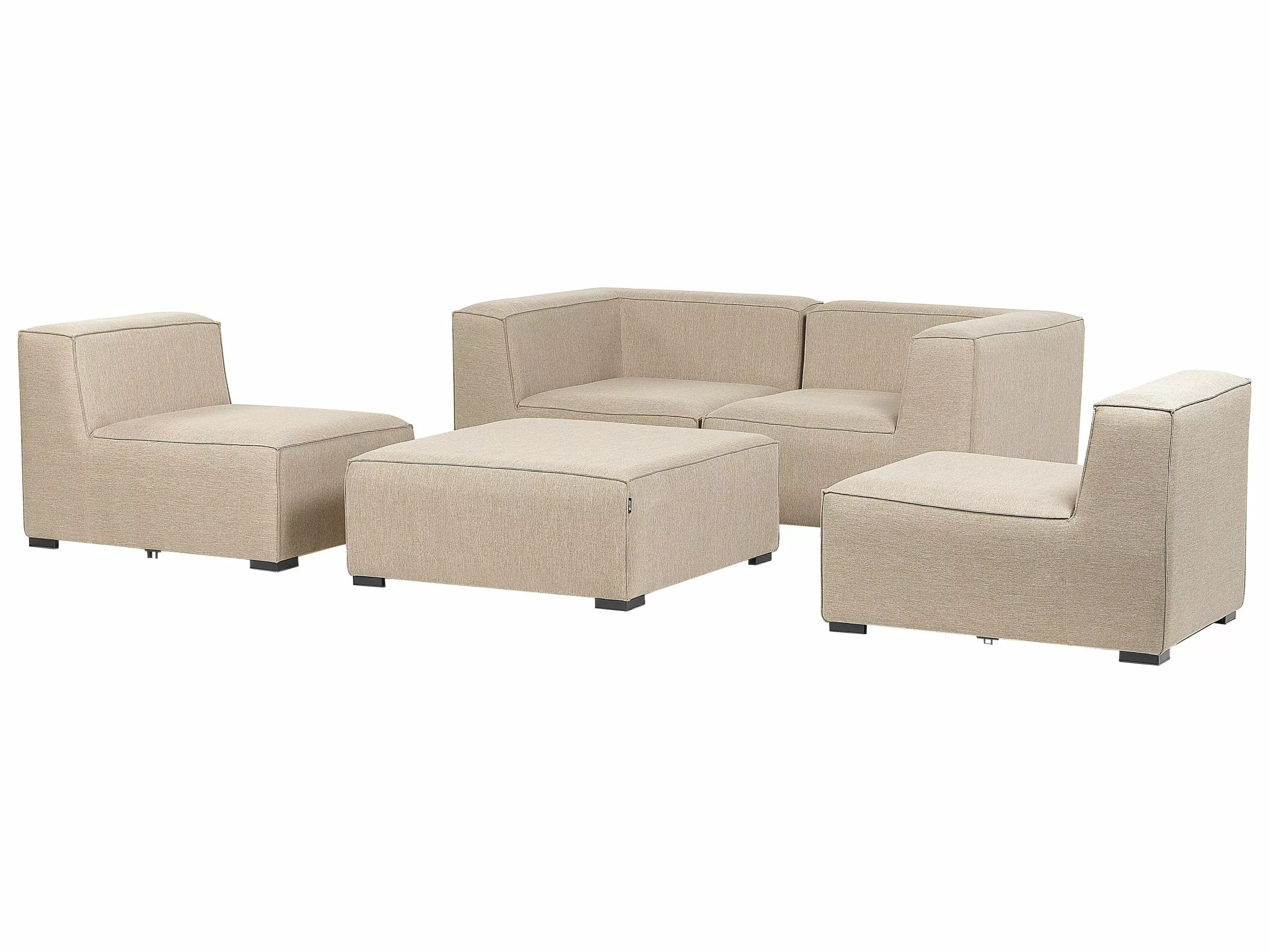 Beliani 4-istuttava Ulkosohvaryhmä Beige AREZZO 8 Beliani 4-istuttava Ulkosohvaryhmä Beige AREZZO - Image 8