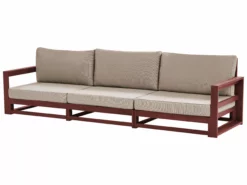 Beliani 3-istuttava Ulkosohva Sertifioitu Akasiapuu Mahonginruskea TIMOR II