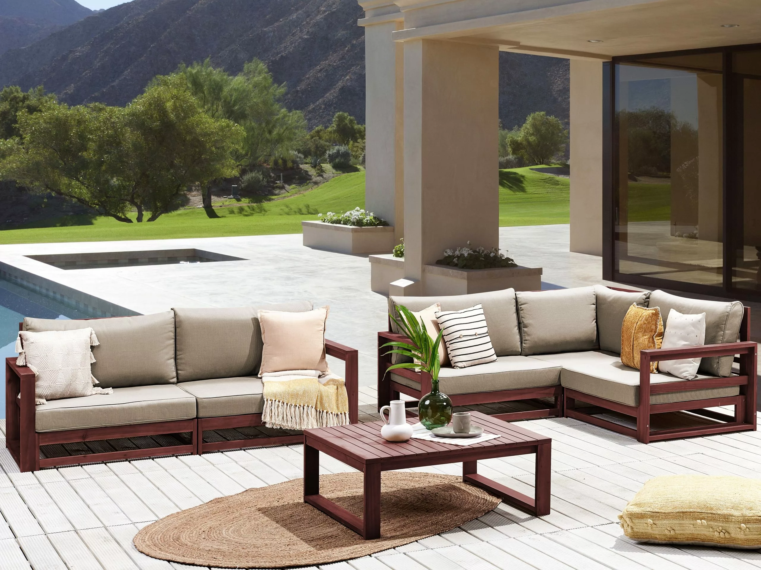 Beliani 4-istuttava Ulkosohvaryhmä Sertifioitu Akasiapuu Mahonginruskea TIMOR II 2 Beliani 4-istuttava Ulkosohvaryhmä Sertifioitu Akasiapuu Mahonginruskea TIMOR II - Image 2